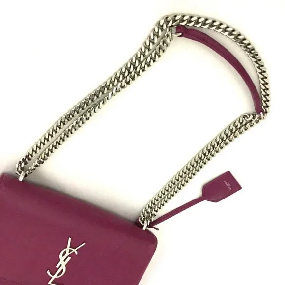 Saint Laurent Calfskin Medium Monogram Sunset Purple - Picture 5 of 11